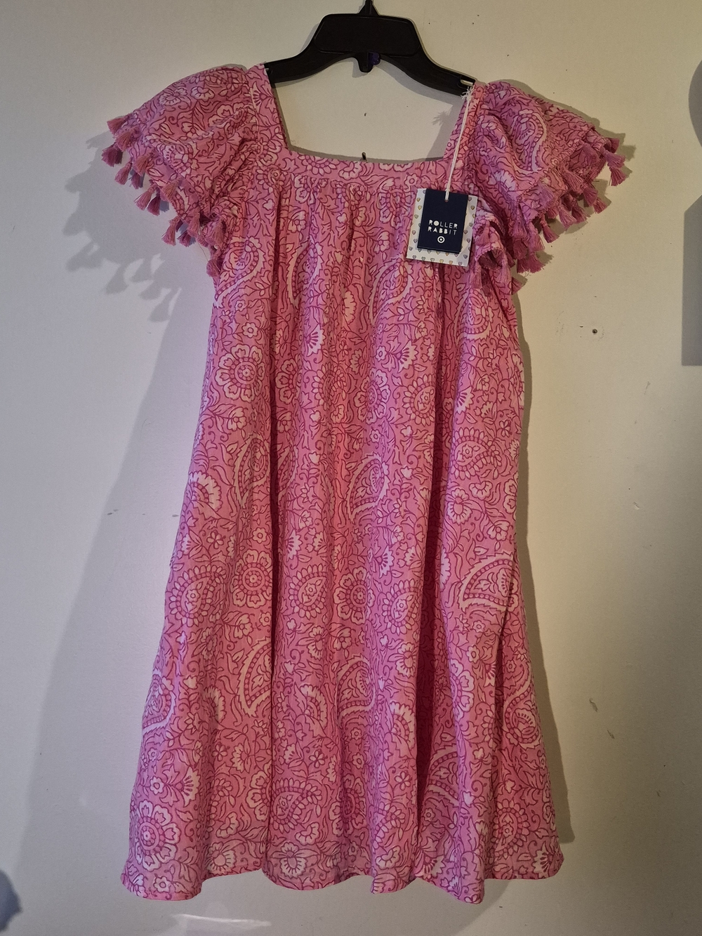 Roller Rabbit Pink Paisley Tassel-Sleeve Midi Dress - Picture 1 of 3